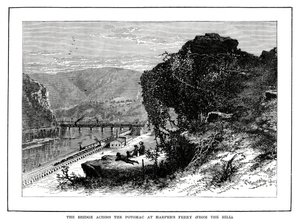 Le pont sur le Potomac à Harpers Ferry, Virginie-Occidentale, USA, 1877 - Unbekannt