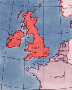 Les îles britanniques et la France, la Belgique et la Hollande à midi en été - Unbekannt
