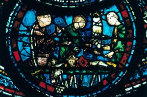 Les Bouchers, vitrail, Cathédrale de Chartres, France, 1194-1260
