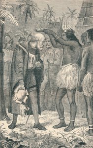 Le Cacique plaçant une couronne sur la tête de Colomb, 1904 - Unbekannt