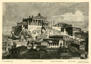 Le Capitole, depuis le mont Palatin restauration, 1890