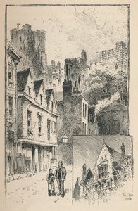 Le Château depuis Thames Street. Un bout des murs extérieurs, 1895 - Unbekannt