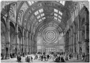 Le Hall Central, Alexandra Palace, Londres, 1875