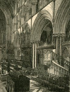 Le chœur de la cathédrale de Worcester, 1898