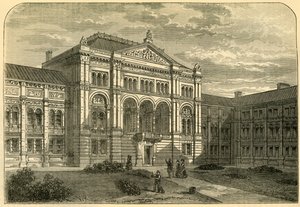 La cour de la gare de South Kensington, vers 1876