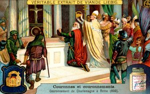 Couronnement de Charlemagne à Rome 800, vers 1900 - Unbekannt