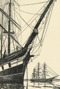 Le Cutty Sark 1869, dans le port de Falmouth, 1938 - Unbekannt