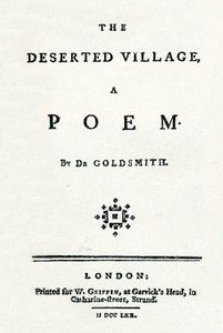 Le village déserté, un poème - Unbekannt