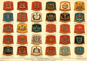 Les bannières de tambour des régiments de cavalerie de l