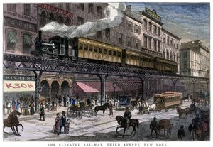 Chemin de fer surélevé, Third Avenue, New York, 1879 - Unbekannt
