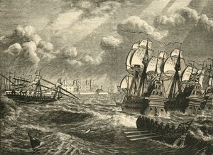 La flotte anglaise devant Cadix, 1596, 1890 - Unbekannt