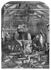 La salle des animaux éteints au Crystal Palace, Sydenham, 1853 - Unbekannt