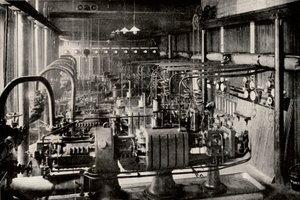 La première station de génération turbo-électrique Parsons, vers 1916