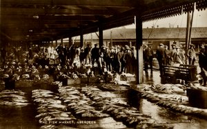Le marché aux poissons, Aberdeen, fin 19ème-début 20ème siècle