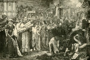 Les Florentins renonçant aux vanités par ordre de Savonarole, 1890