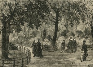 La promenade des fleurs, Kensington Gardens, vers 1876 - Unbekannt