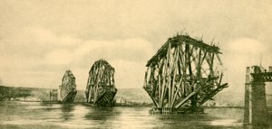 Le pont du Forth en cours de construction, vers 1930 - Unbekannt