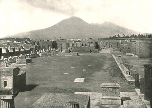 Le Forum de Pompéi et le Vésuve, Italie, 1895 - Unbekannt