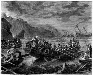 Les Francs traversant la mer déchaînée, 1882-1884 - Unbekannt