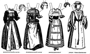 La galerie du costume britannique : Robe portée à la fin du XVIe siècle, vers 1934 - Unbekannt