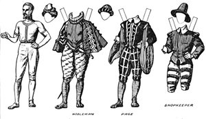 La Galerie du costume britannique : robe portée à la fin du XVIe siècle, vers 1934 - Unbekannt