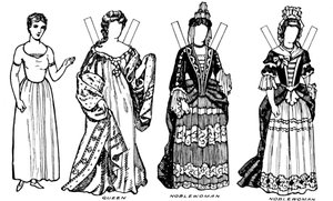 La galerie du costume britannique : Quelques robes portées sous le règne d