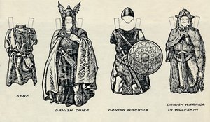 La galerie du costume britannique : La robe des Danois et des Anglo-Saxons tardifs, vers 1934 - Unbekannt
