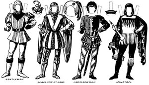La Galerie du costume britannique : Les robes portées sous le règne de Richard III, vers 1934