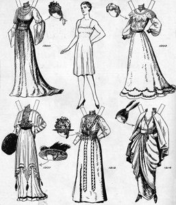 La galerie des costumes historiques : robes portées au cours du vingtième siècle, vers 1934 - Unbekannt