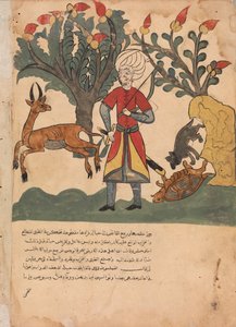 La gazelle attire le chasseur pendant que la souris libère la tortue liée, 18e siècle - Unbekannt