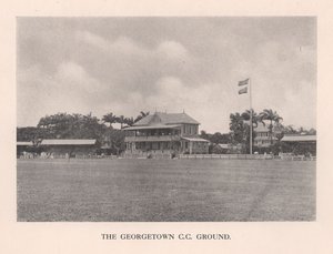 Le terrain de cricket du Georgetown Cricket Club, Guyane britannique, 1910-1912