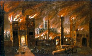 Le Grand Incendie de Londres, 1666 - Unbekannt