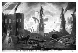 Le Grand Incendie de Londres en 1666, 19e siècle - Unbekannt