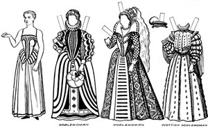 La Grande Galerie des Costumes : Diverses robes portées à l