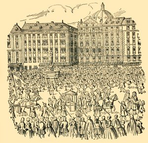 Les grands nobles de Hongrie prêtent serment de fidélité à Marie-Thérèse... en 1740, vers 1930 - Unbekannt