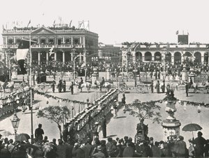 La grande place un jour de fête, Montevideo, Uruguay, 1895