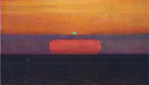Le Rayon Vert au coucher du soleil, couleur prismatique la plus rare réfractée par l