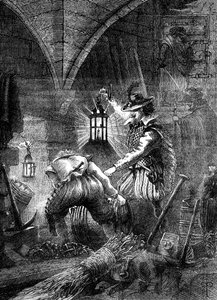 Les conspirateurs de la Conspiration des Poudres au travail, vers 1902 - Unbekannt