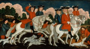 La partie de chasse, New Jersey, vers 1750 - Unbekannt