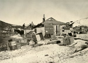 La cabane en été, sacs de charbon à gauche - Unbekannt