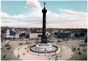 La colonne de Juillet sur la place de la Bastille, Paris, vers 1900 - Unbekannt
