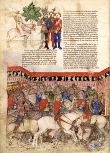 Les Chevaliers de la Table Ronde, miniature de La Quête du Saint Graal et la Mort d