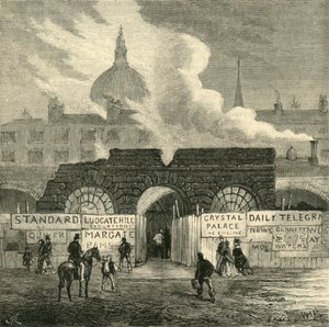 Les derniers vestiges de la prison de Fleet, vers 1872