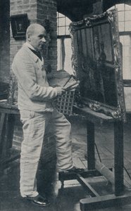 Le défunt Gaston La Touche dans son atelier, vers 1913