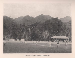 Le terrain de cricket de Levuka, Fidji, 1912