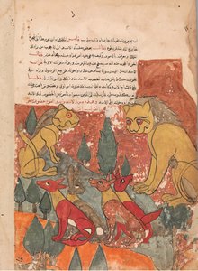 La lionne conseille son fils, Folio de Kalila wa Dimna - Unbekannt