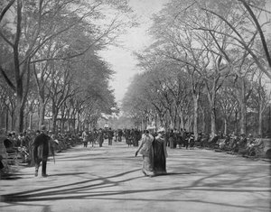 Le Mall, Central Park, New York, vers 1897 - Unbekannt