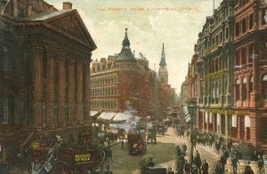 Le Mansion House et Cheapside, Londres, fin 19ème-début 20ème siècle - Unbekannt