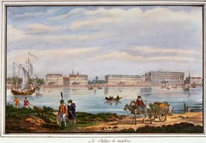 Le Palais de Marbre et le quai de la Neva, Saint-Pétersbourg, Russie, 1822 - Unbekannt