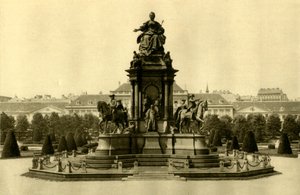 Le monument de Maria Theresia, Vienne, Autriche, vers 1935